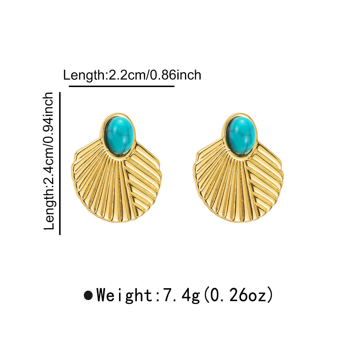 Vintage Geometric Stainless Steel Earrings with Plating Finish for Women