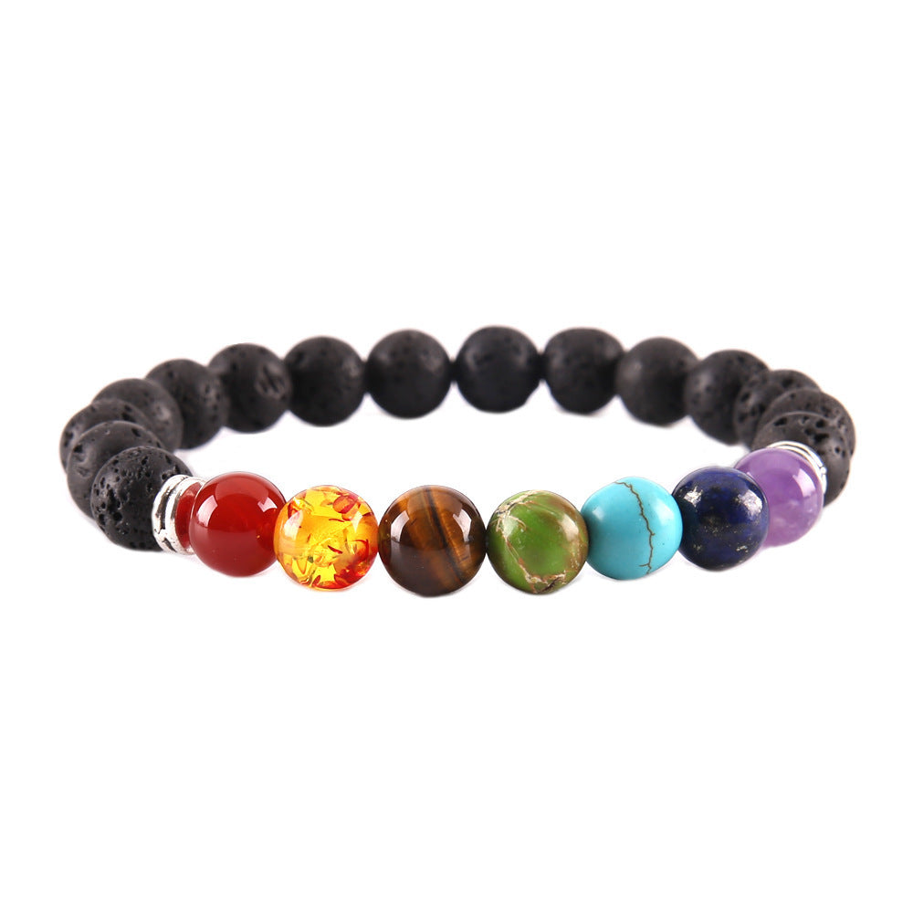 Geometric Agate and Crystal Bracelet Unisex