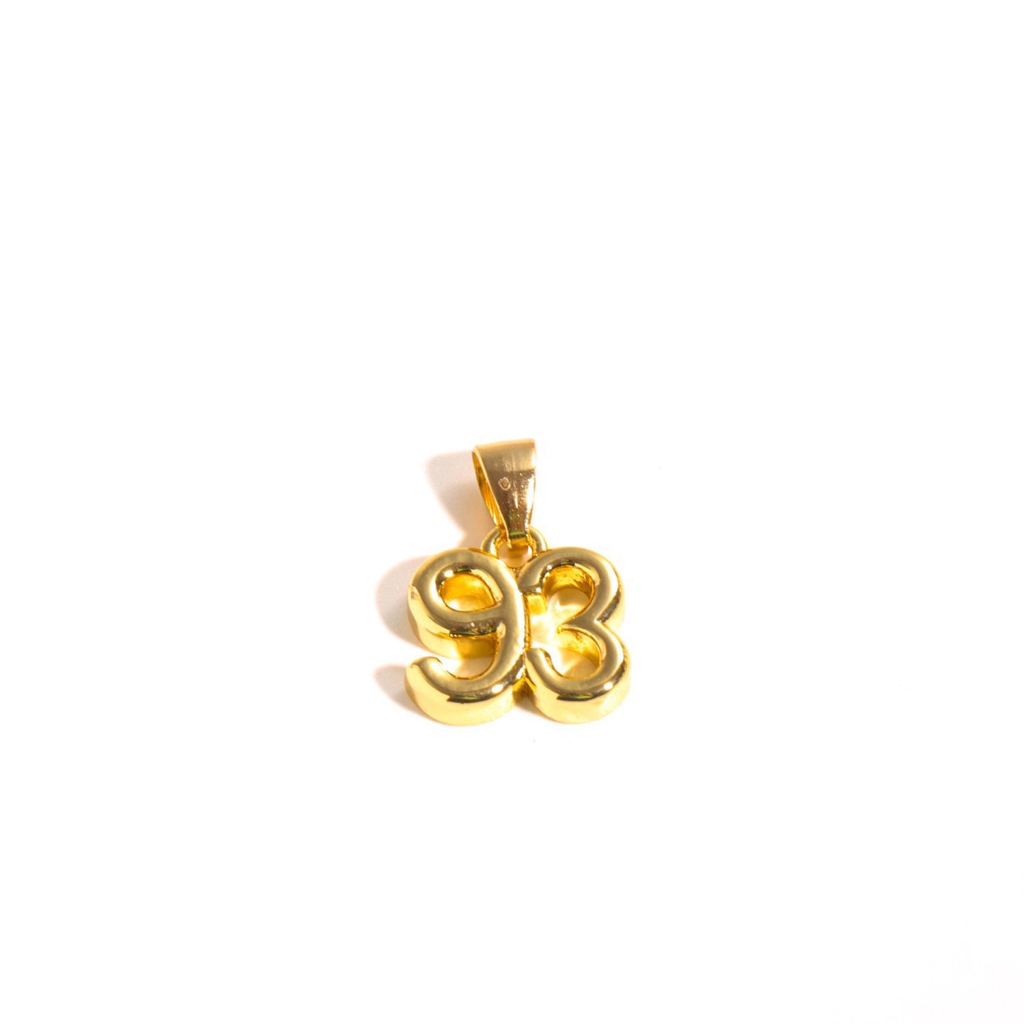 Luxury Business Plated Brass Number Letter Pendant Necklace Rope Figaro Chain Charm Bar for Women
