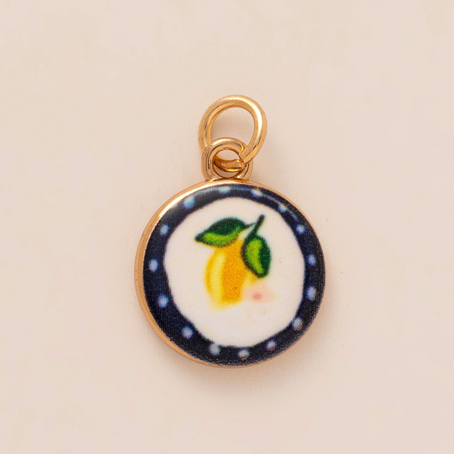 Heart Floral Plated Brass Charm Bar