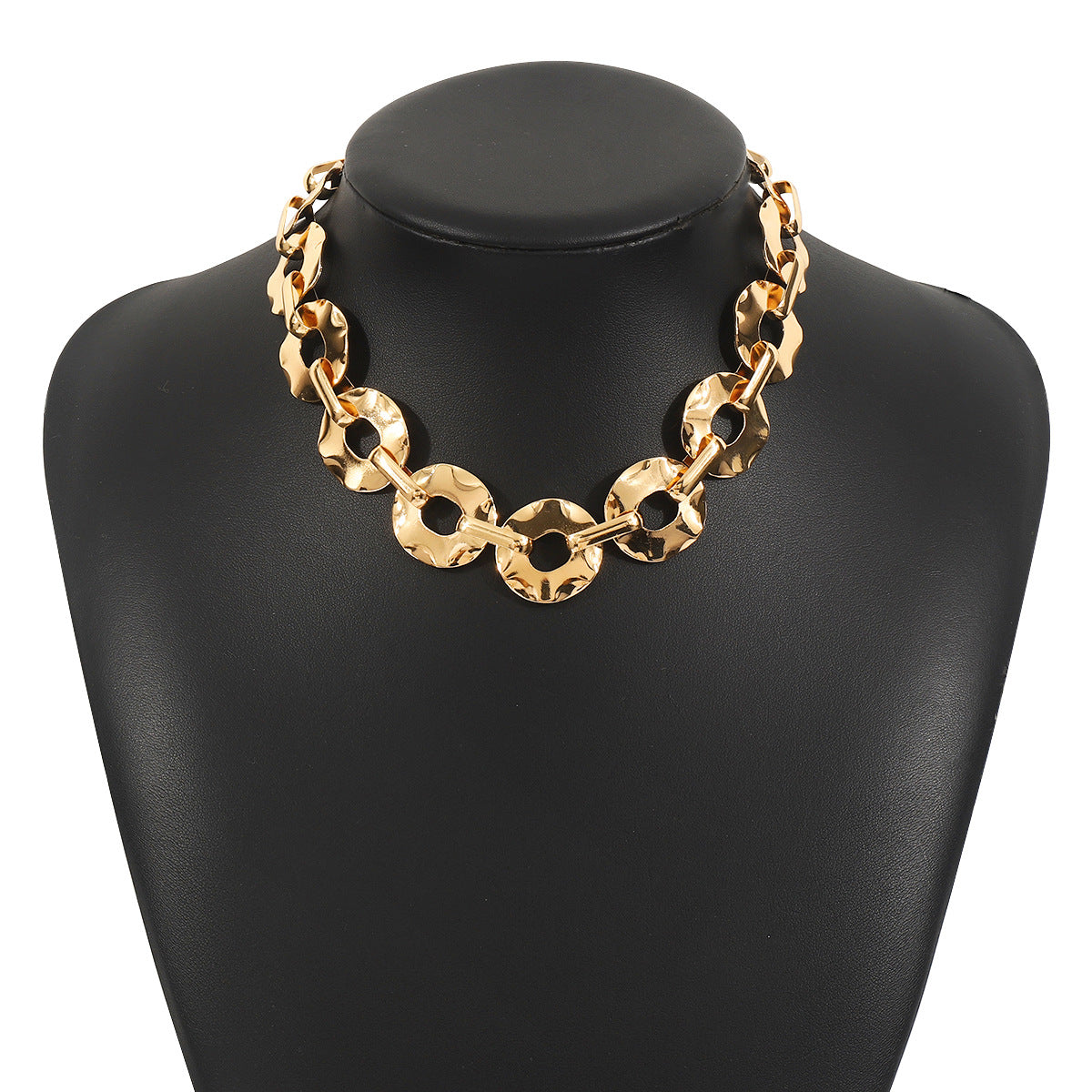 Collana con Ciondolo in Resina Geometrico Minimalista da Donna con Catena in Lega Galvanizzata