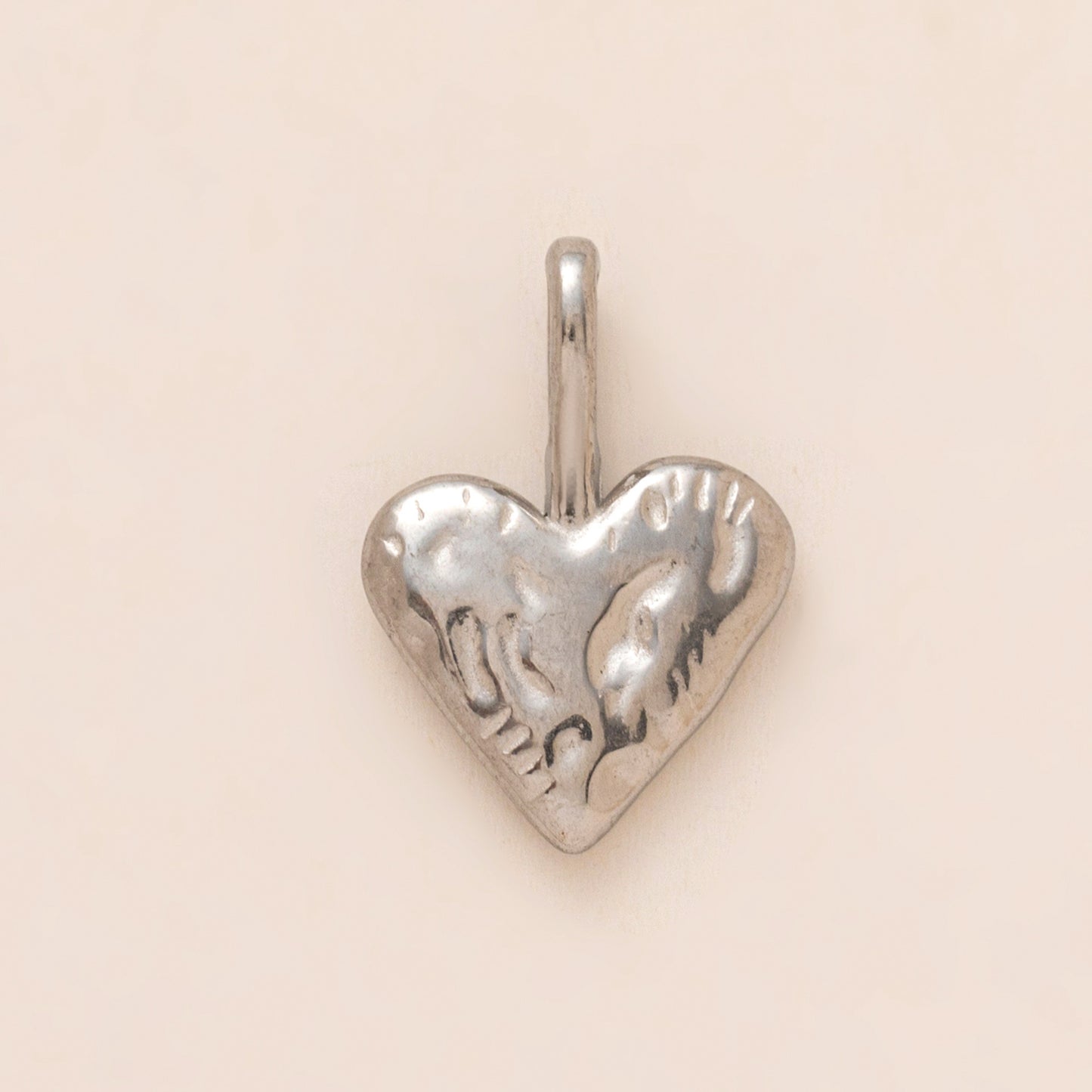 Sweet Geometric Heart Titanium Steel Plated Pendant Charm Bar for Cable Chain Necklace Unisex DIY Jewelry