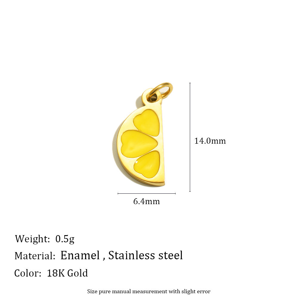 18K Gold Plated Stainless Steel Bow Star Charm Bar for Women