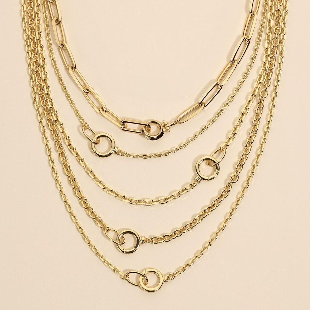 Hip-hop 18K Gold Plated Titanium Steel Necklace for Women