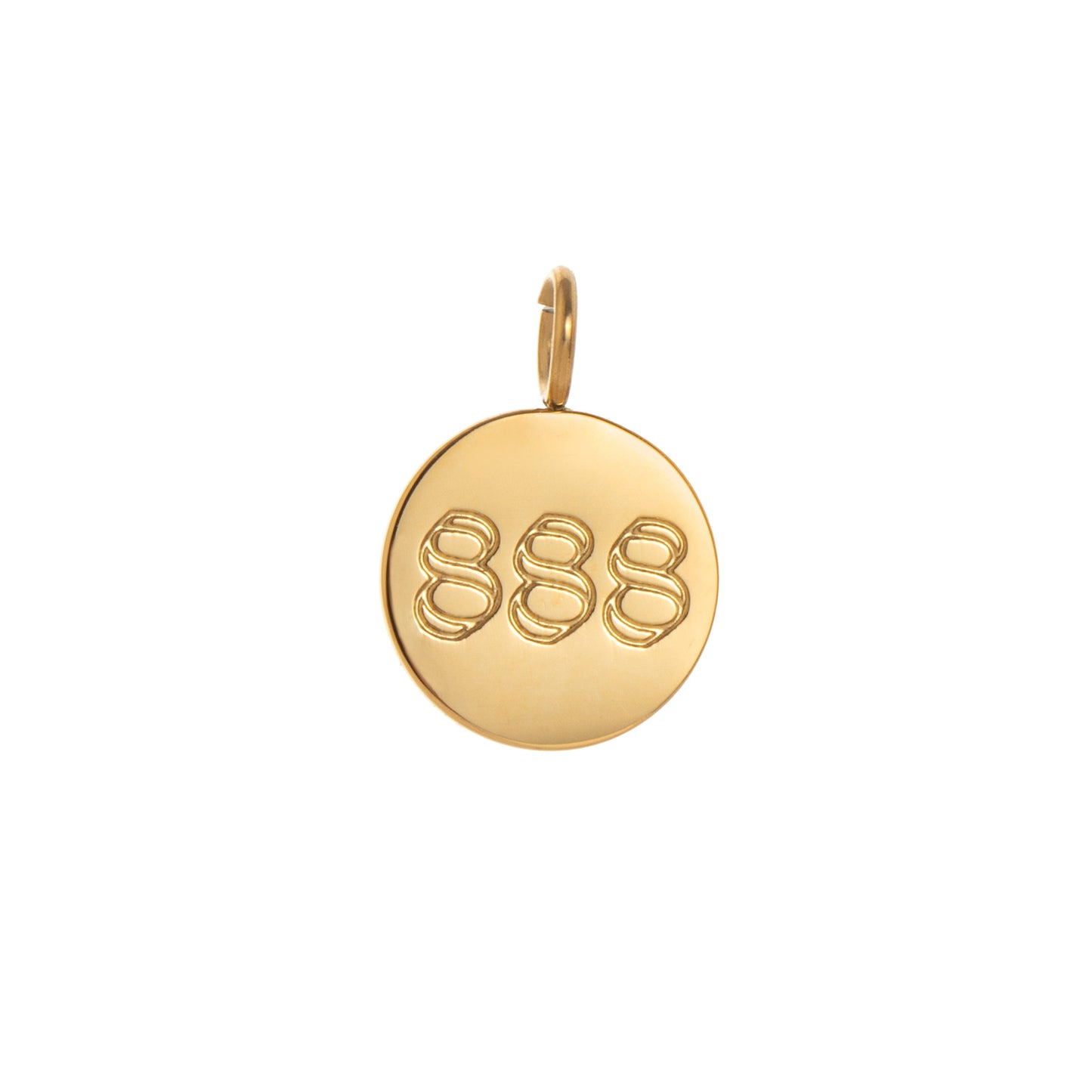 Minimalist 18K Gold Plated Stainless Steel Angel Number Letter Charm Bar with Cable Chain