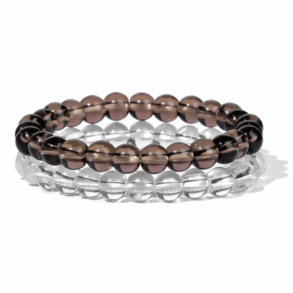 Vintage Business Geometric Natural Gemstone Beaded Bracelet Set for Unisex