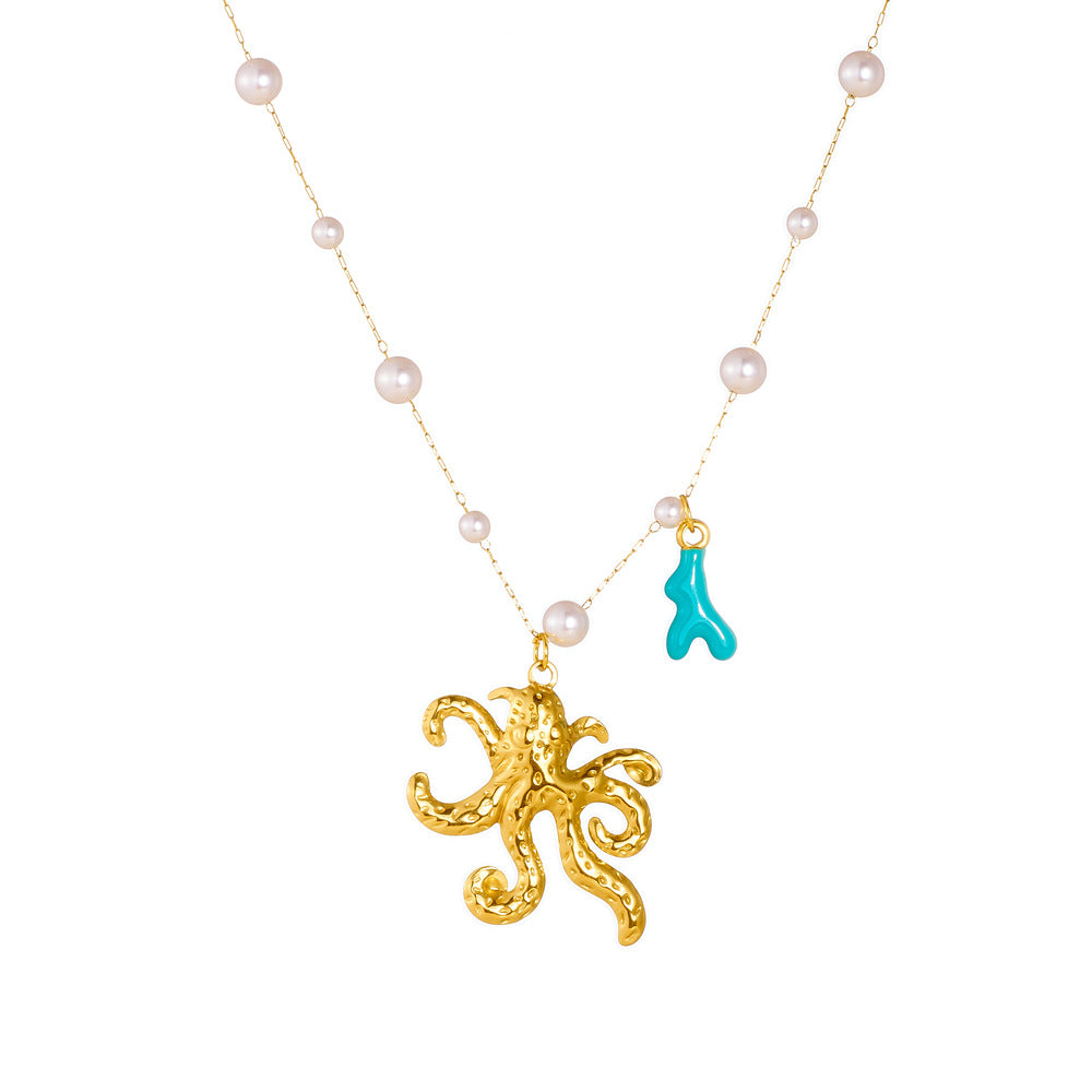 Minimalist Gold Plated Animal Stainless Steel Pendant Necklace for Women