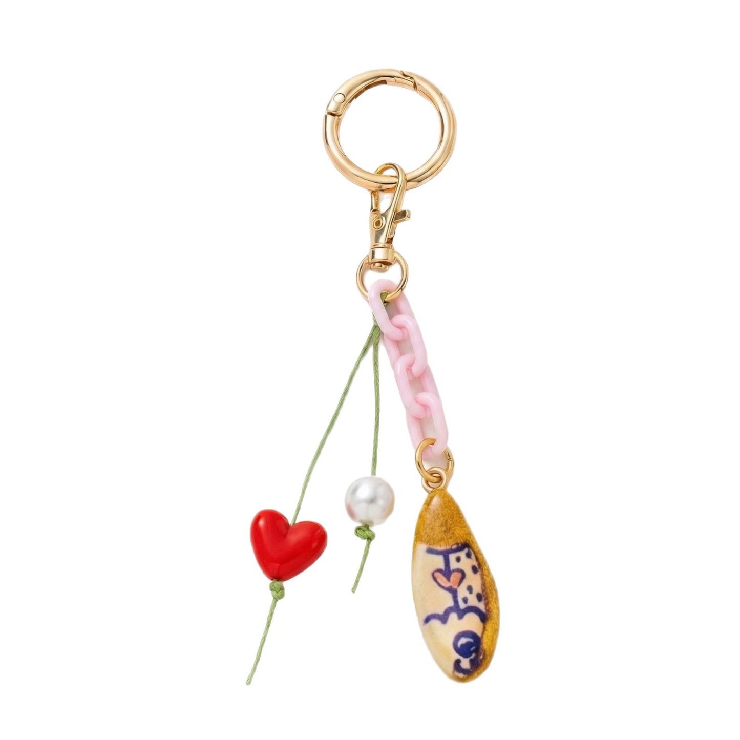 Sweet Striped Animal Brass Charm Bar for Bag