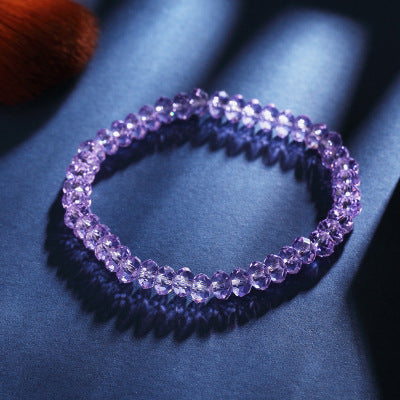 Sweet Minimalist Geometric Round Crystal Bracelet for Women