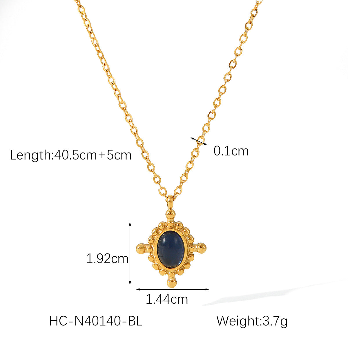 Minimalist Geometric Cross Pendant Necklace in Stainless Steel with Electroplated Finish and Semi-Precious Stone Inlay for Women