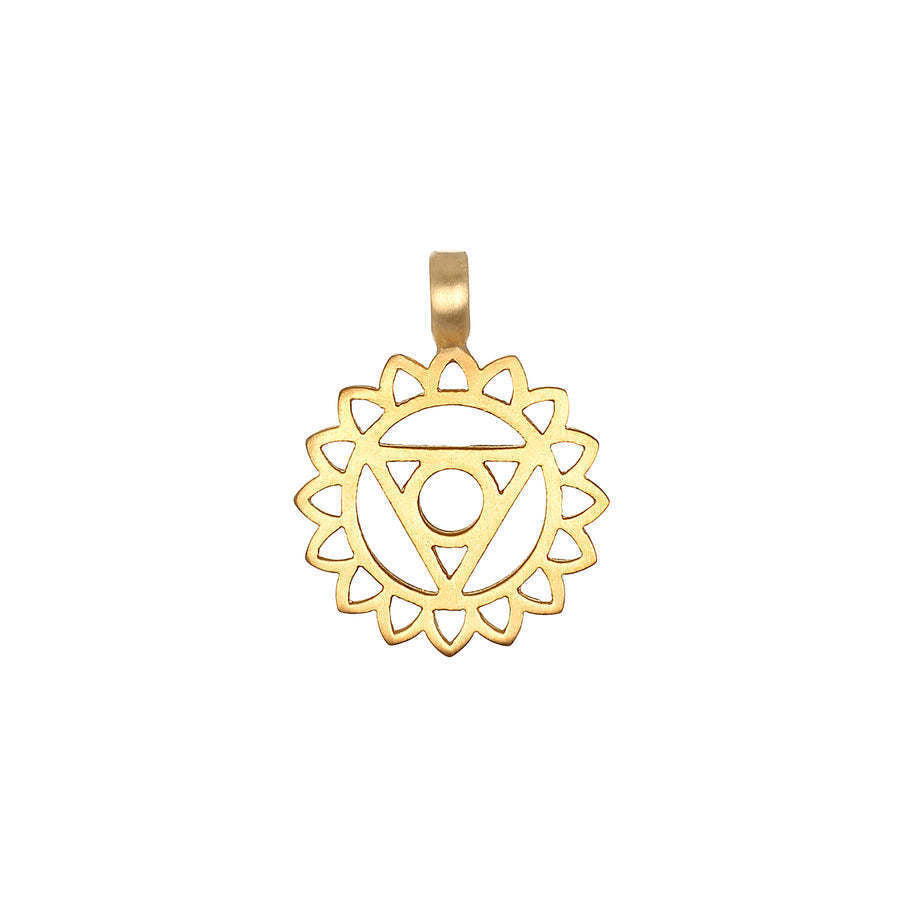 Heart Geometric Stainless Steel PVD Necklace with Cubic Zirconia and Agate Inlay