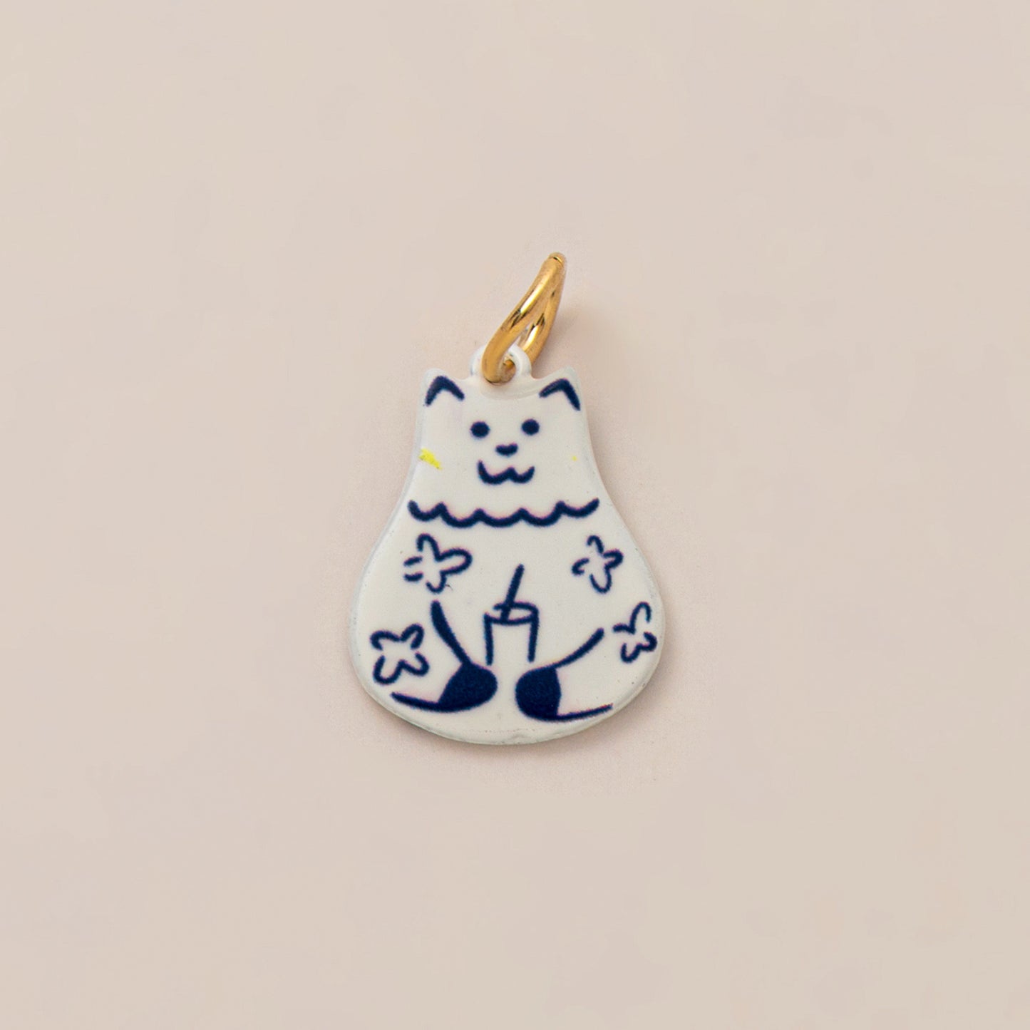 Vintage Luxury Cat Brass Charm Bar