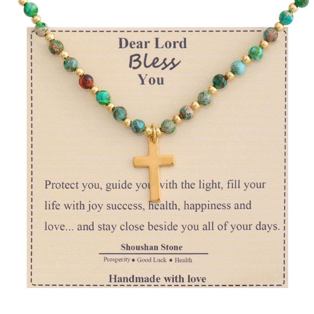 Elegant Geometric Cross Alloy Pendant Crystal Ball Chain Necklace for Women