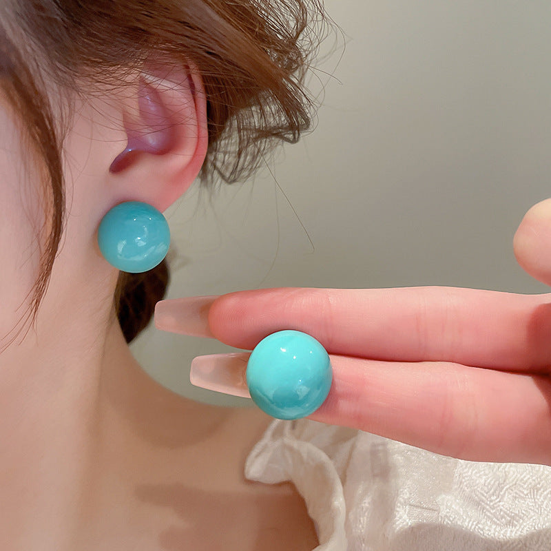 Orecchini floreali delicati con perni in argento, borchie in rame elettrolitico con nappe fluenti, estetica fresca e dolce per donna
