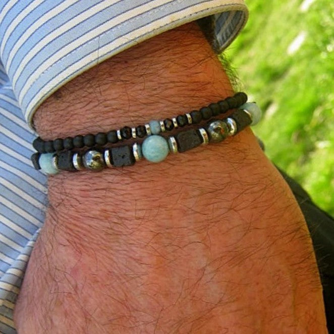 Vintage Ethnic Handmade Geometric Agate Bracelet