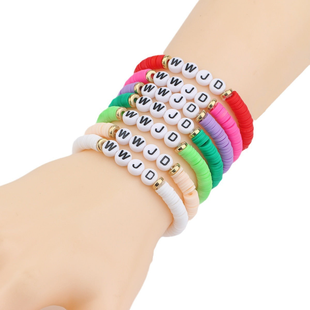 Bohemian Vintage Letter Resin Plated Bracelet Unisex