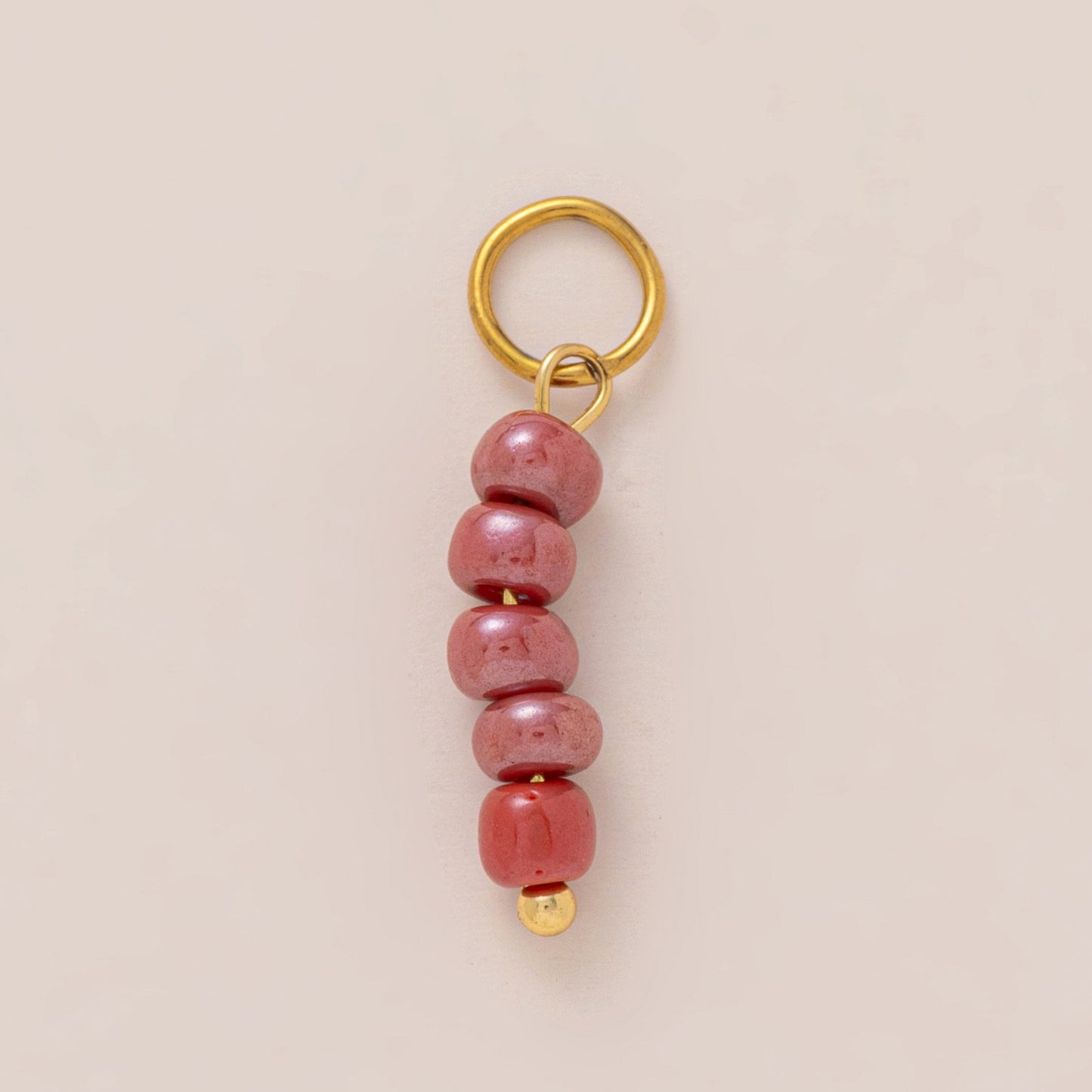 Vintage 18K Gold Plated Stainless Steel Round Pumpkin Charm Bar