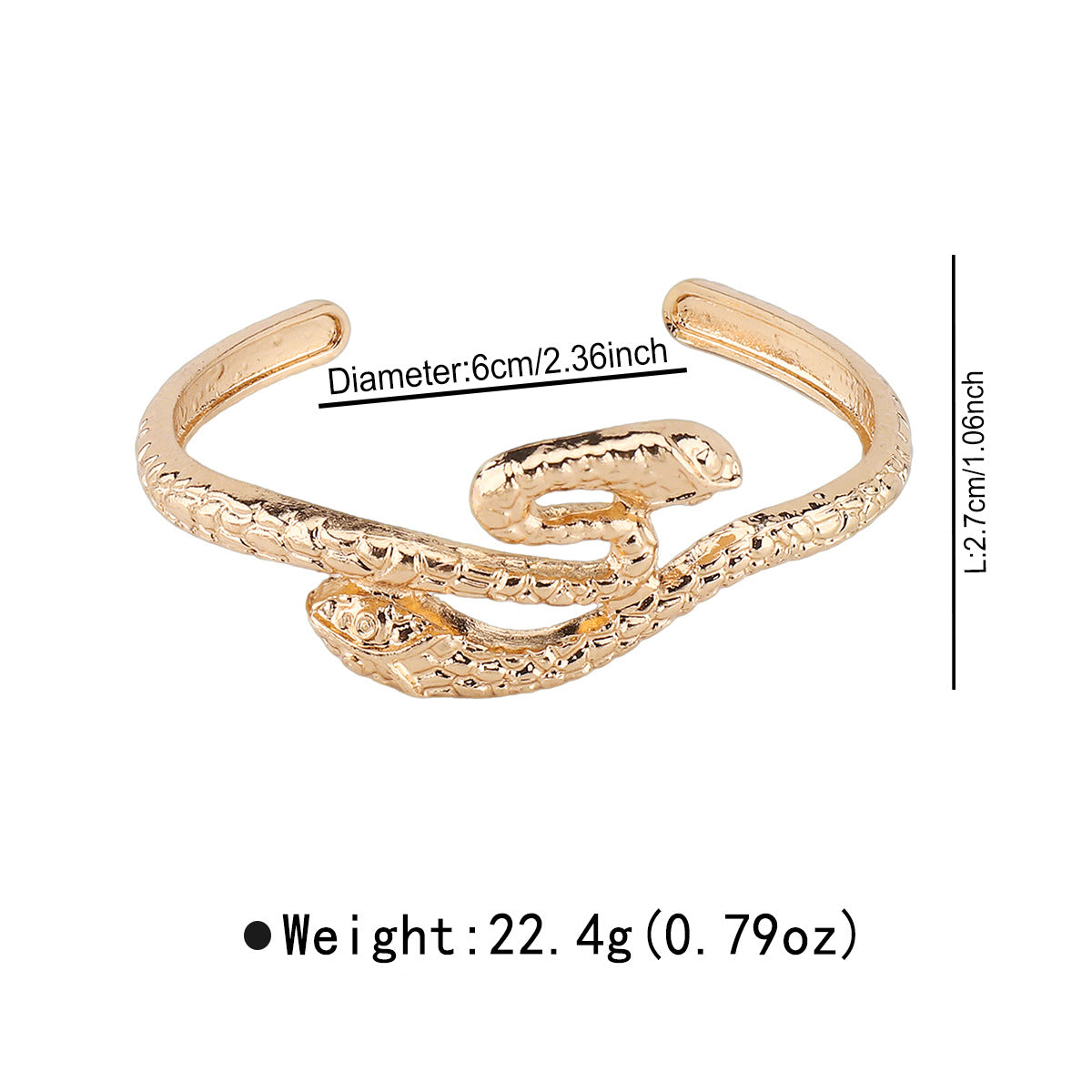 Pulsera de aleación con forma de serpiente minimalista con acabado chapado para mujeres y parejas