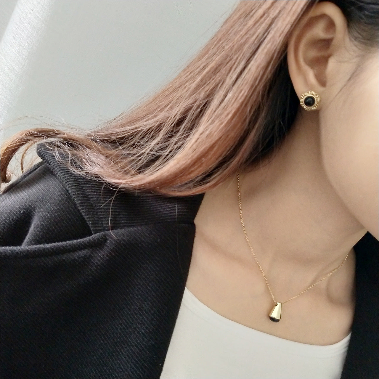Orecchini in Argento Sterling 925 con Agata Intarsiata Floreale a Goccia Dolce e Perle
