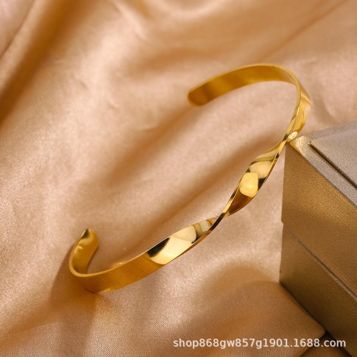 Bracciale da donna in titanio e acciaio lucidato con strass, stile minimalista per affari
