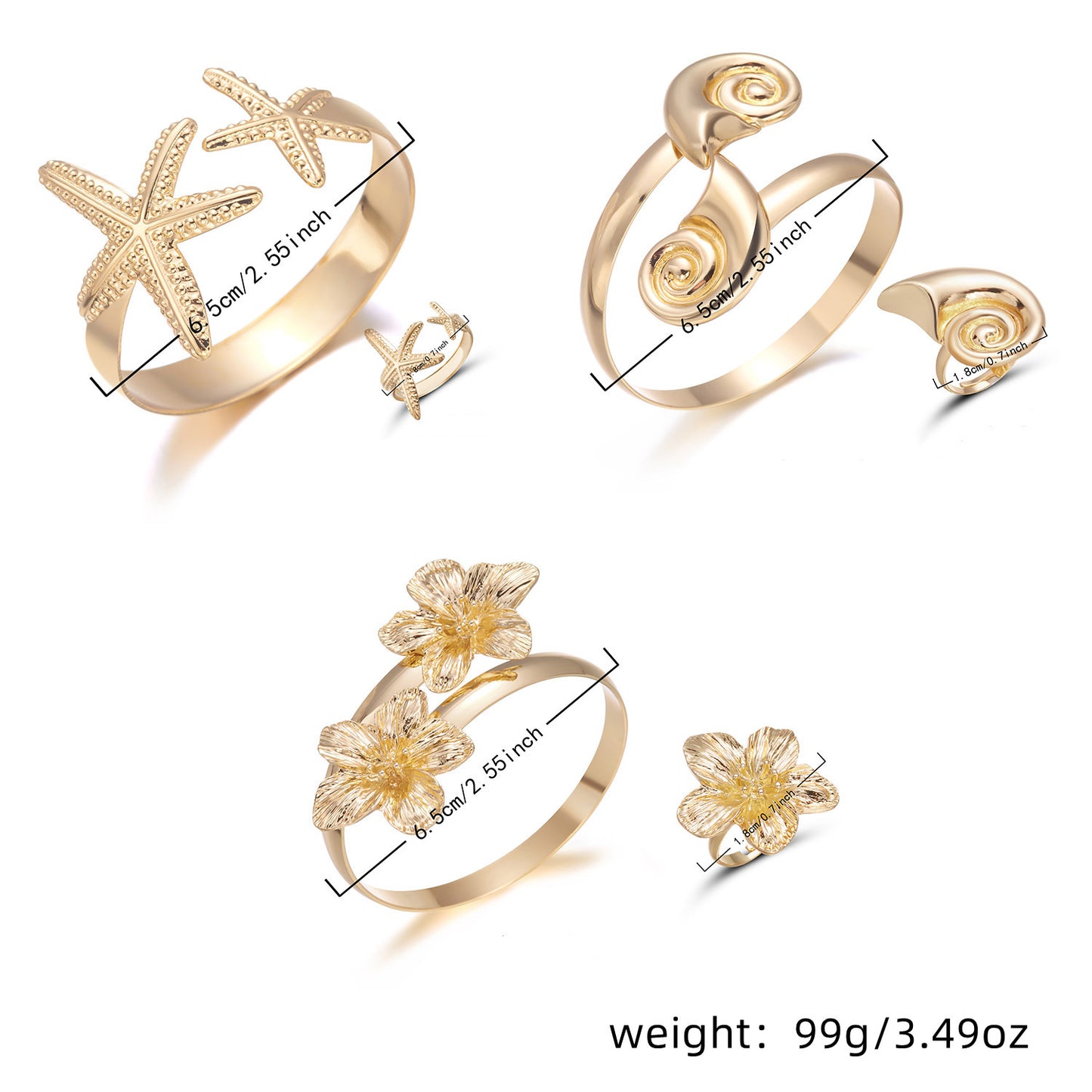 Vintage Geometric Floral Plated Alloy Ring for Women