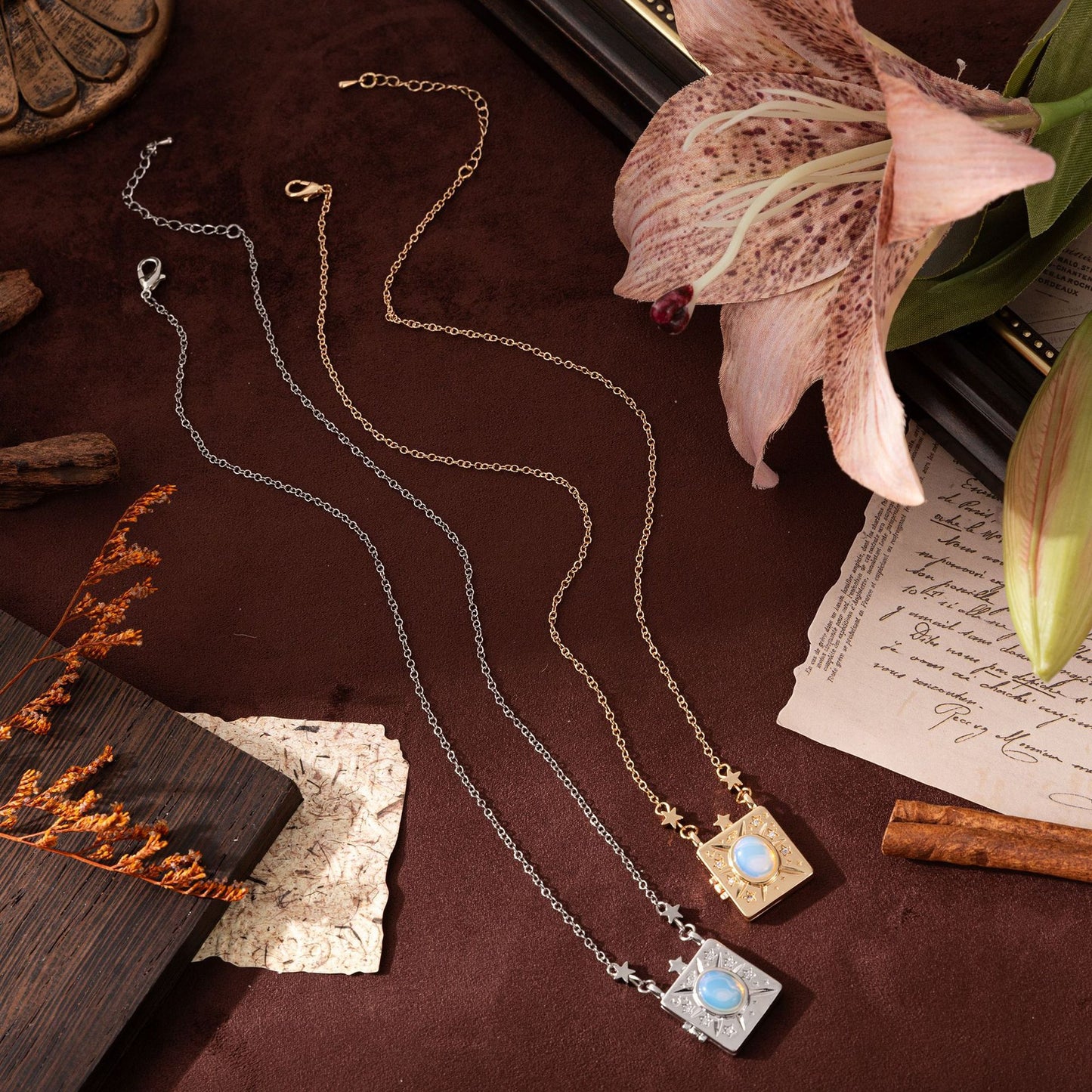 Collana con ciondolo a lettera stile vintage da donna con rame placcato e design a catena O