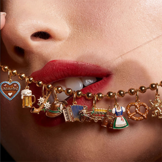 Vintage Plated Brass Irregular Pendant Charm Bar with Corn Chain Unisex Necklace