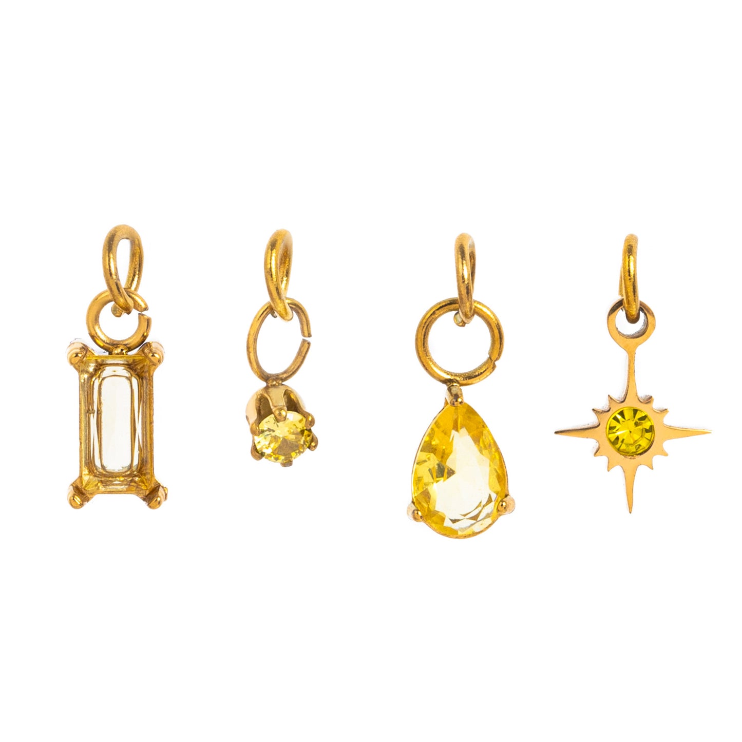 18K Gold Plated Stainless Steel Star Pendant Corn Chain Necklace for Unisex DIY Charm Bar