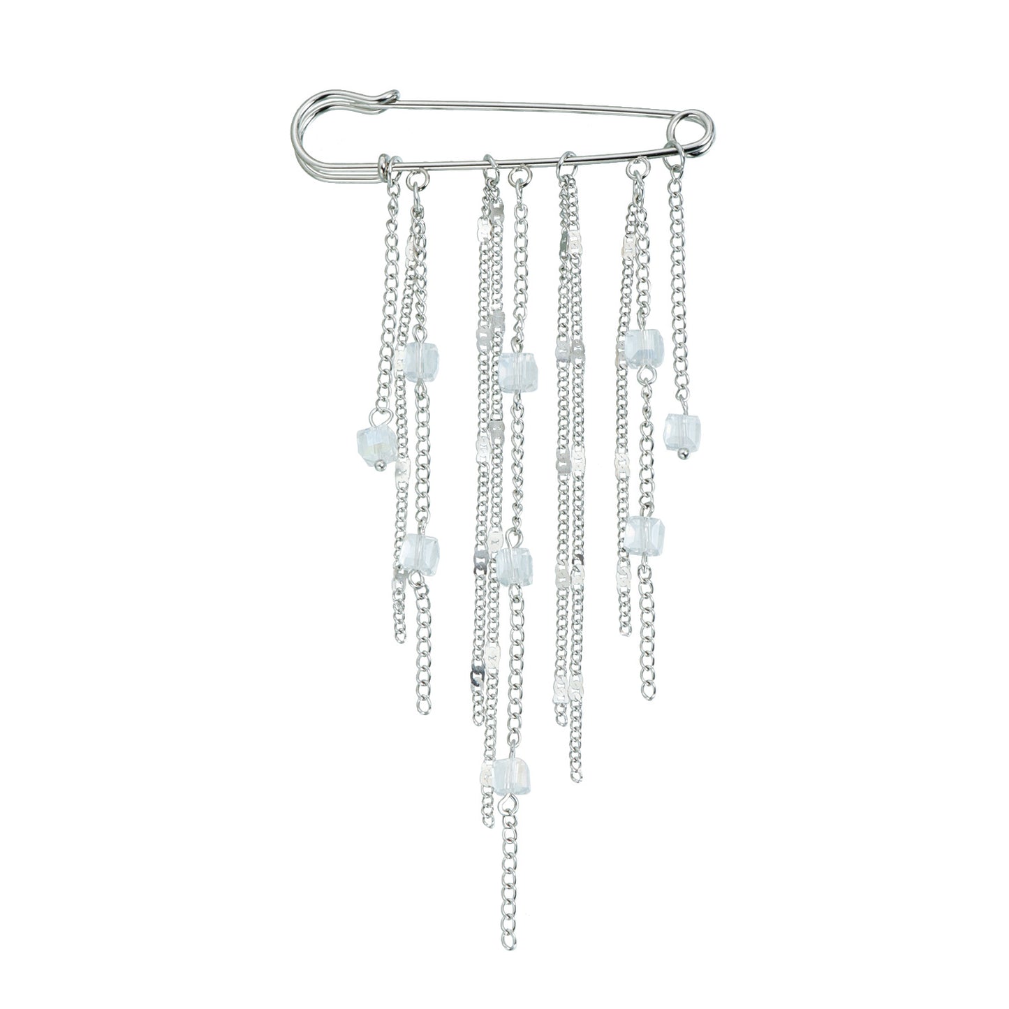 Elegant Geometric Alloy Plated Tassel Brooch for Women