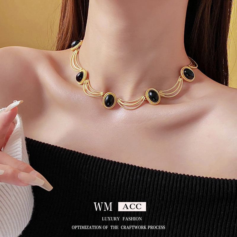 Vintage Oval Geometric Earrings in Alloy with Electroplated Finish for Women