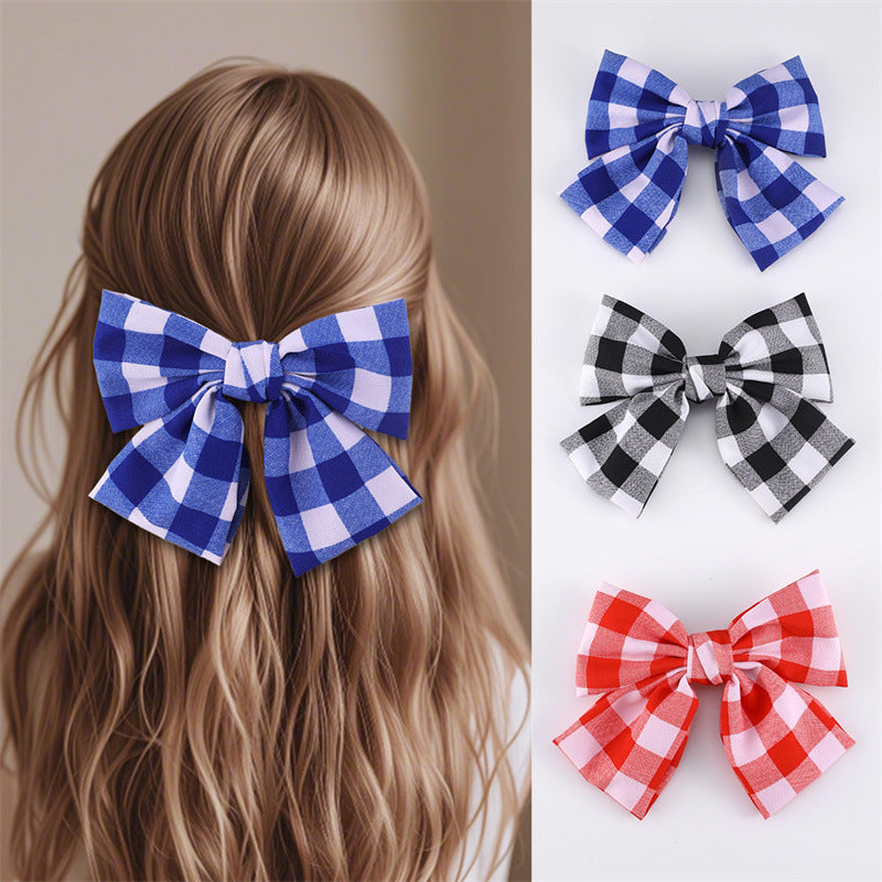 Natural Style Bow-Shaped Hair Clip with Ruffled Lace Trim for Girls, Springtime Floral-Inspired Hair Accessory