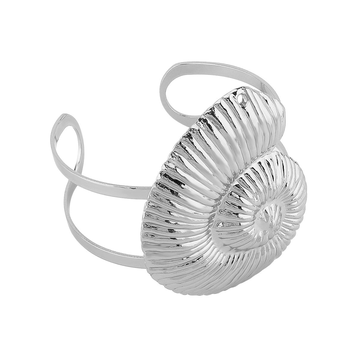 Pulsera Abierta Minimalista de Aleación con Acabado Chapado, Diseño de Estrella de Mar y Concha, Ideal para Vacaciones en la Playa