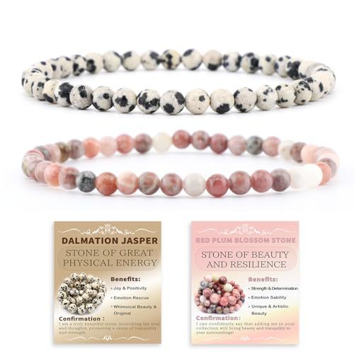 Ethnic Natural Stone Beaded Bracelet Set Round Tiger Eye Gemstone Handmade Unisex Jewelry