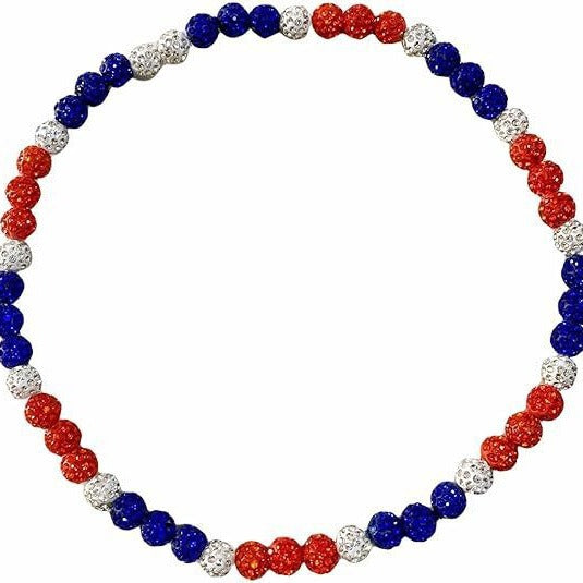 Sporty Geometric Round Resin Disco Ball Necklace with Rhinestone Inlay Unisex Cable Chain