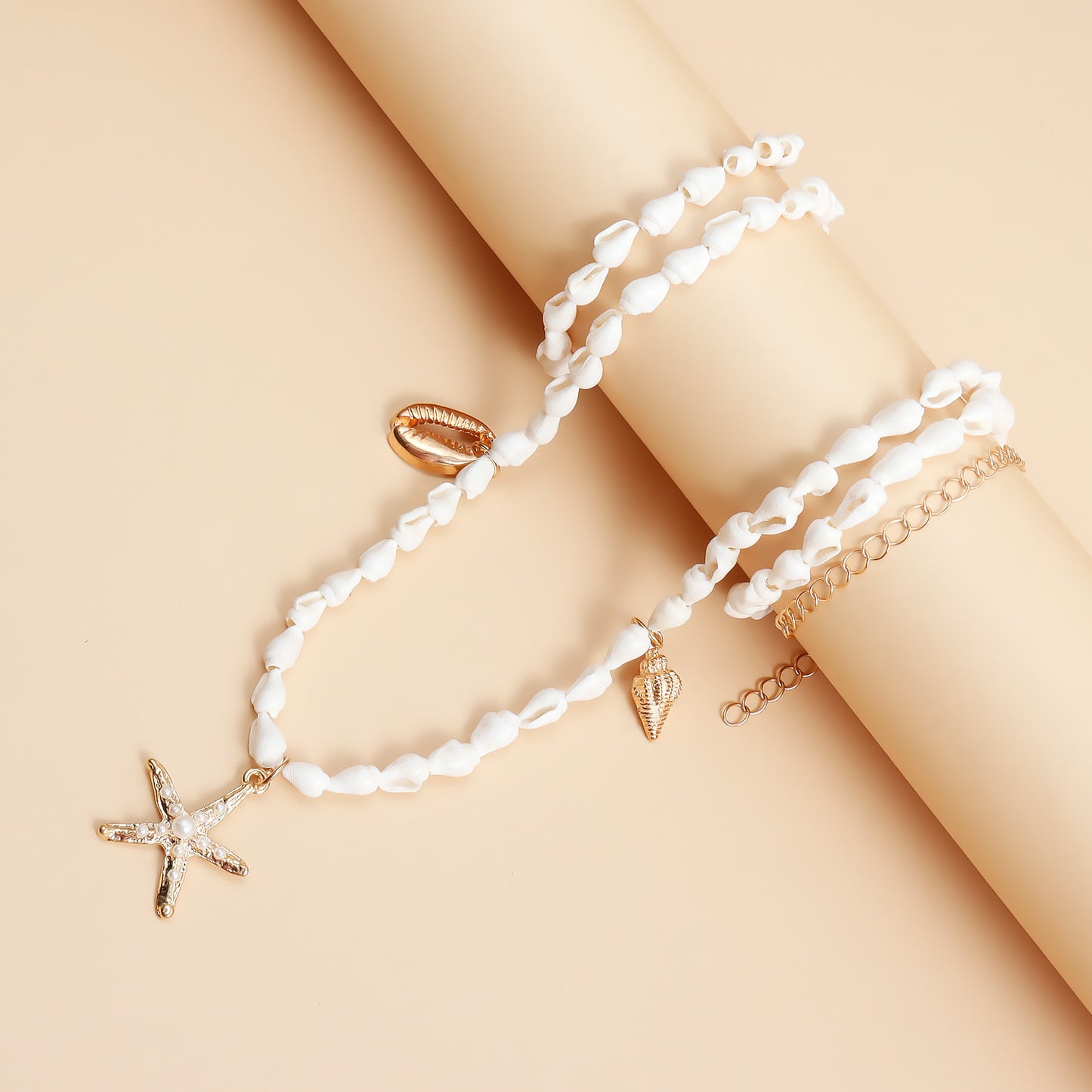 Vintage Punk Casual Handmade Metal Beaded Body Chain for Women