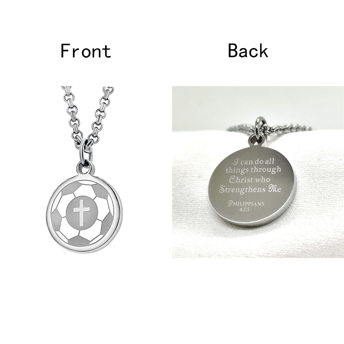 Collana girocollo da donna con ciondolo rotondo geometrico minimalista in acciaio al titanio con finitura lucida e catena a O