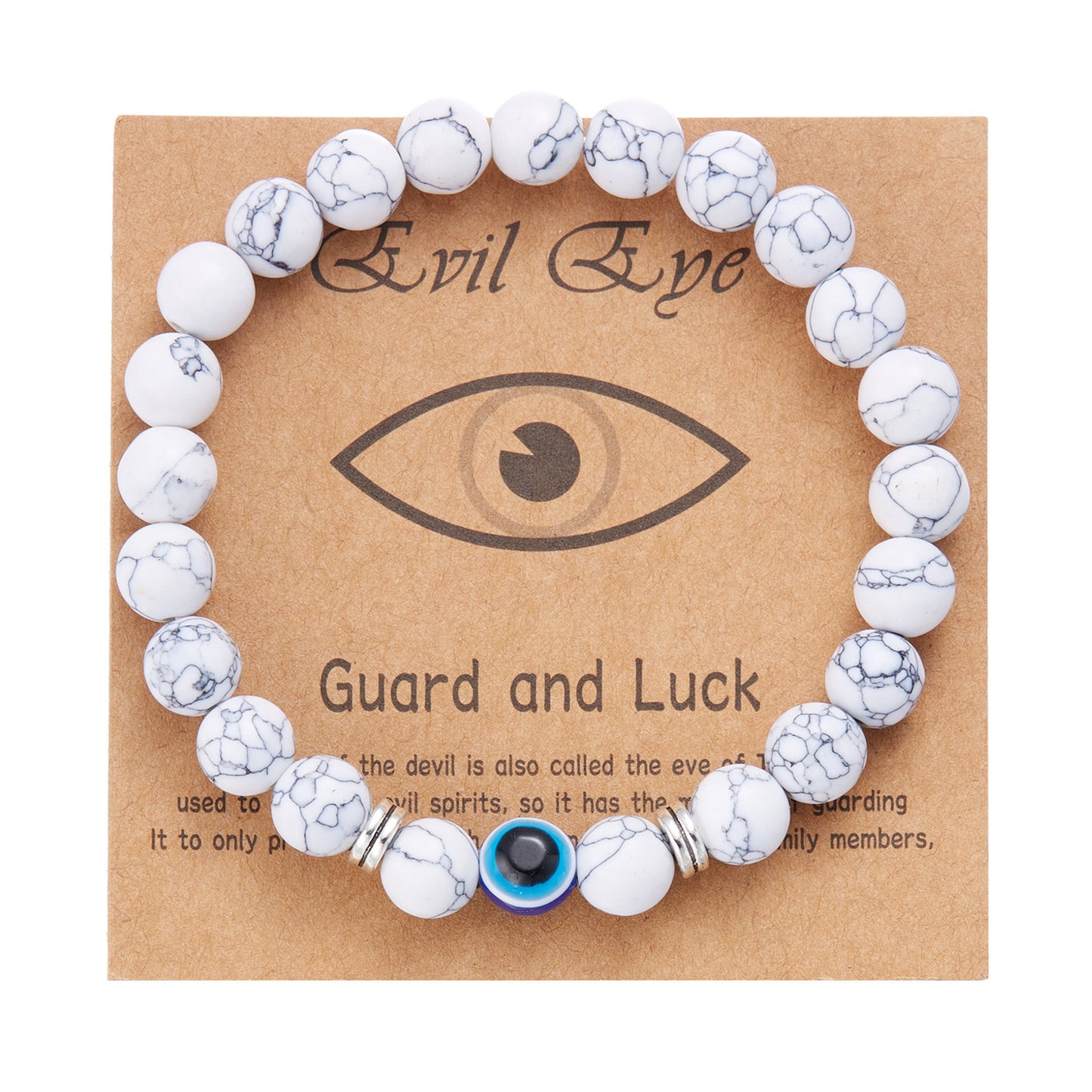 Casual Unisex Evil Eye Beaded Bracelet with Alloy and Resin Glass Beads