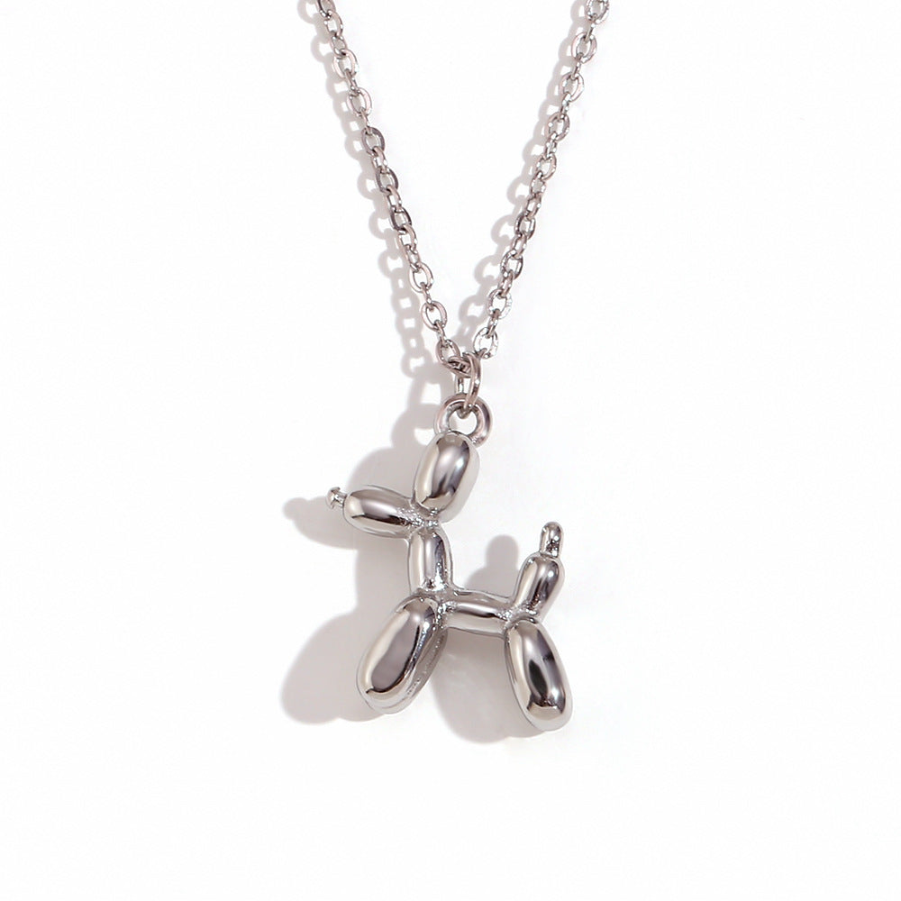 Minimalist Geometric Smile Pendant Necklace for Women in Stainless Steel with 18K Gold Plating