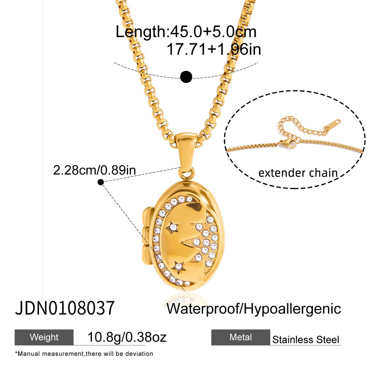 Minimalist Heart Stainless Steel PVD Plated Necklace and Ring Set for Women