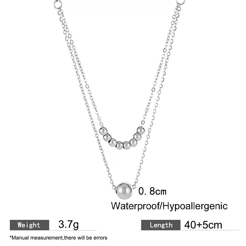 Sporty Sweet Round Fruit Design Titanium Steel Plated Brass Pendant Cable Chain Necklace for Unisex