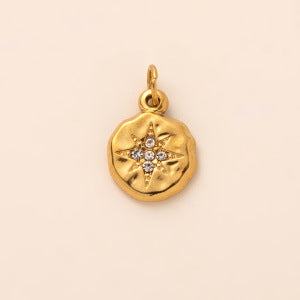 Casual 18K Gold PVD Stainless Steel Elephant Heart Pendant Necklace