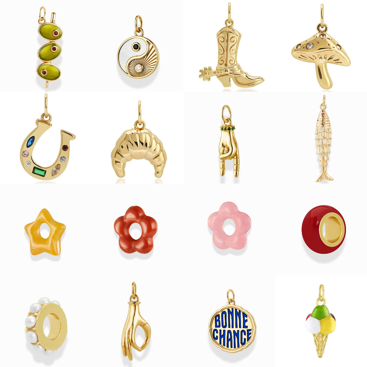 Elegant Floral Brass Plated 18K Gold Pendant Necklace for Women