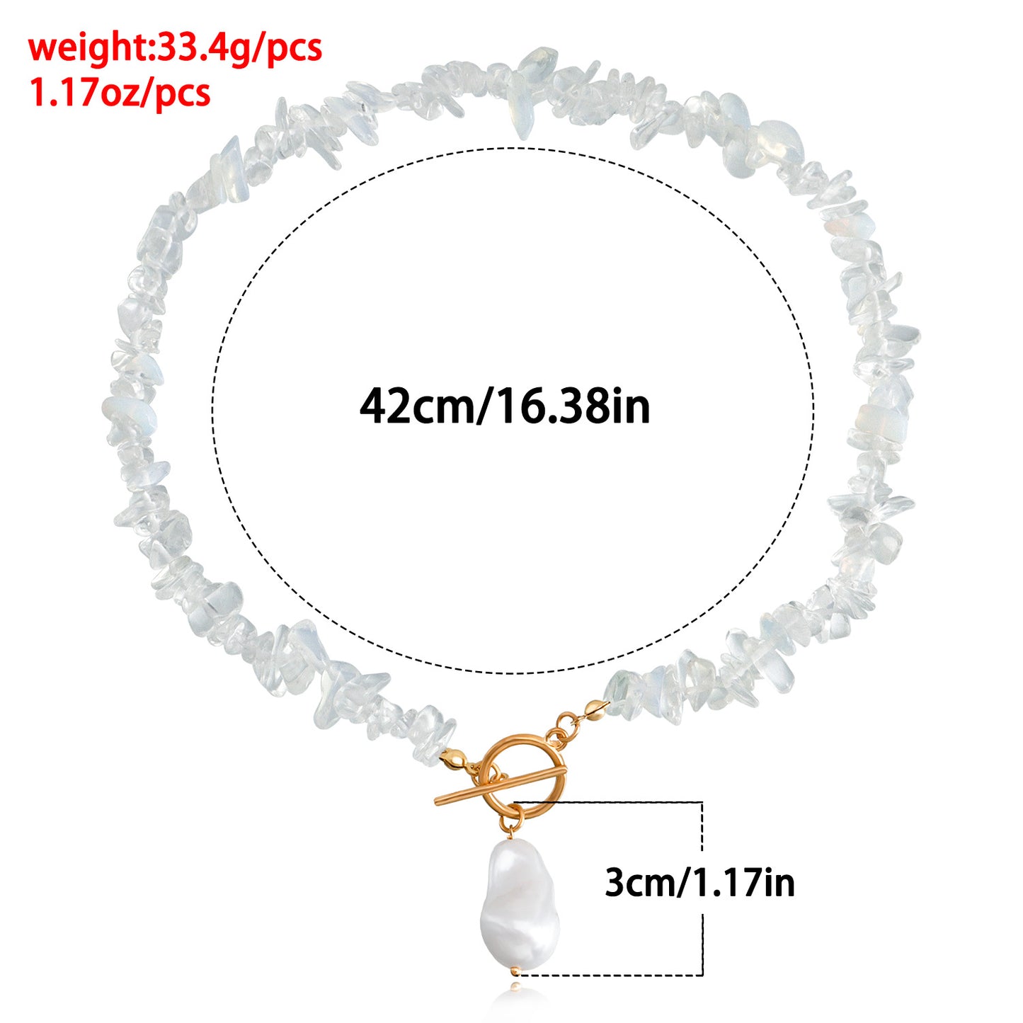 Fashionable Geometric Pendant Necklace for Women in Alloy with Mother-of-Pearl Inlay and Rhodium Plating