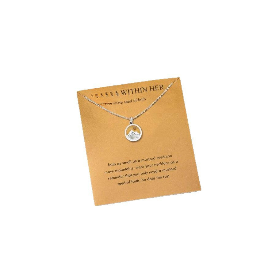 Personalized Geometric Round Stainless Steel Plated Curb Chain Necklace Unisex