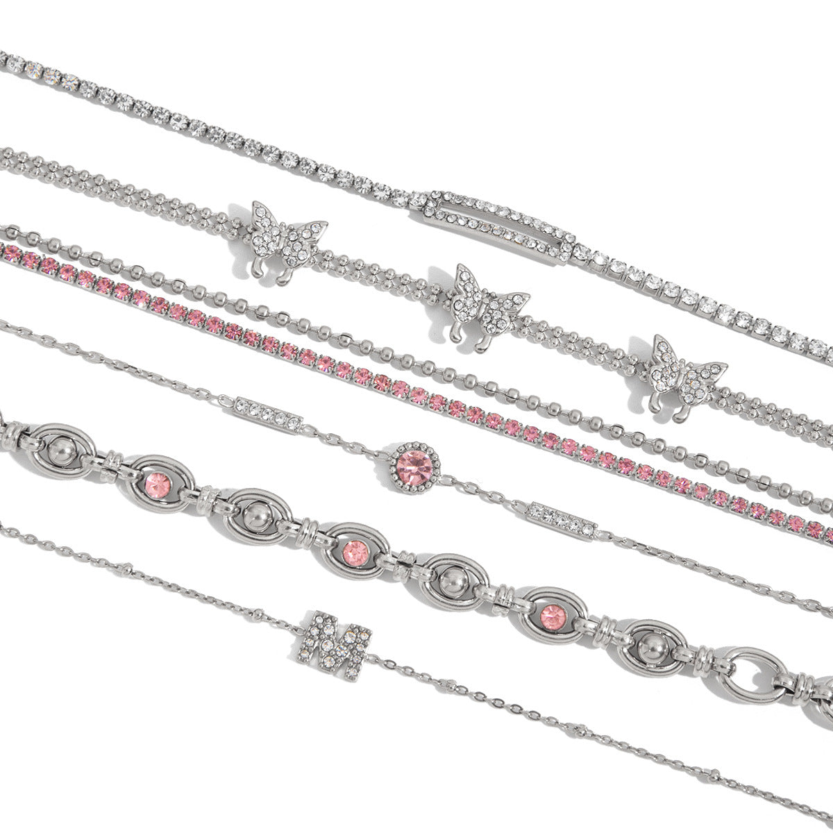 Pulsera de Mariposa Geométrica de Acero Inoxidable para Mujer con Aspecto de Acero de Titanio Joyería de Lujo Minimalista