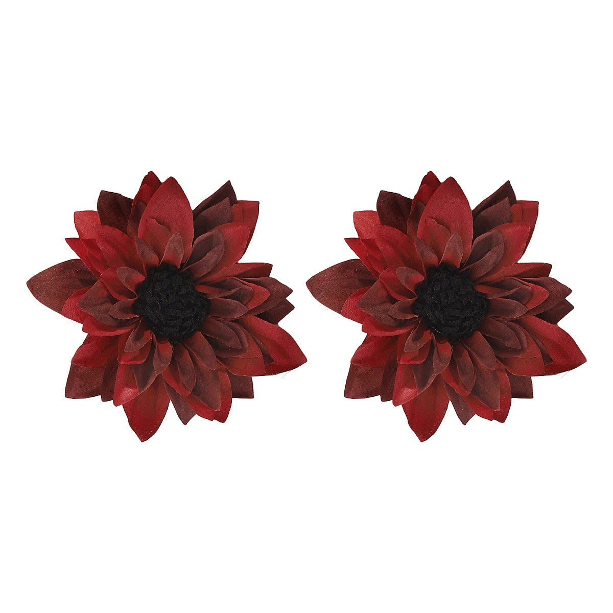 Collar floral de verano con flores de tela hechas a mano en cordón de cuero trenzado para mujer