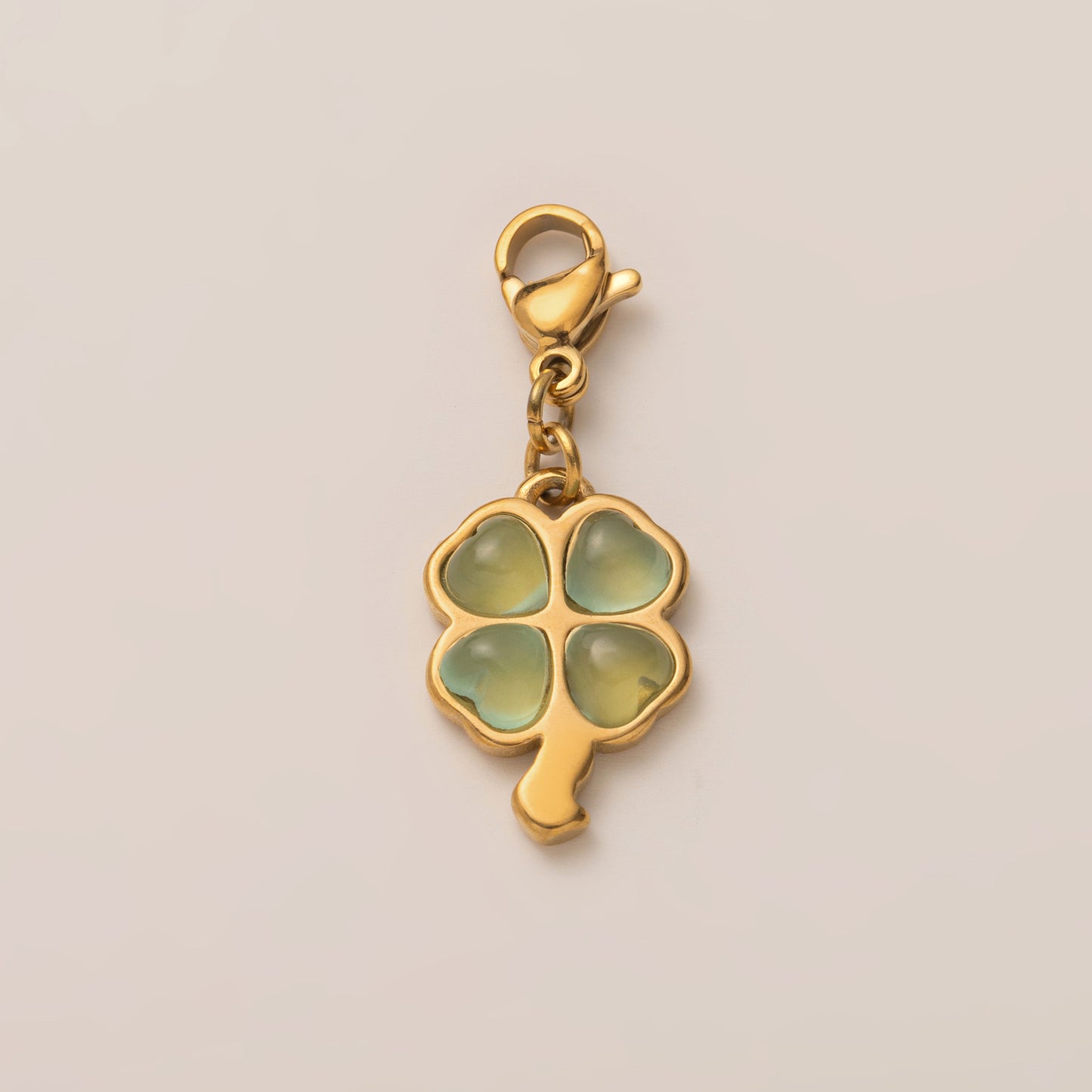 Vintage 18K Gold Plated Stainless Steel Heart Geometric Charm Bar PVD Unisex