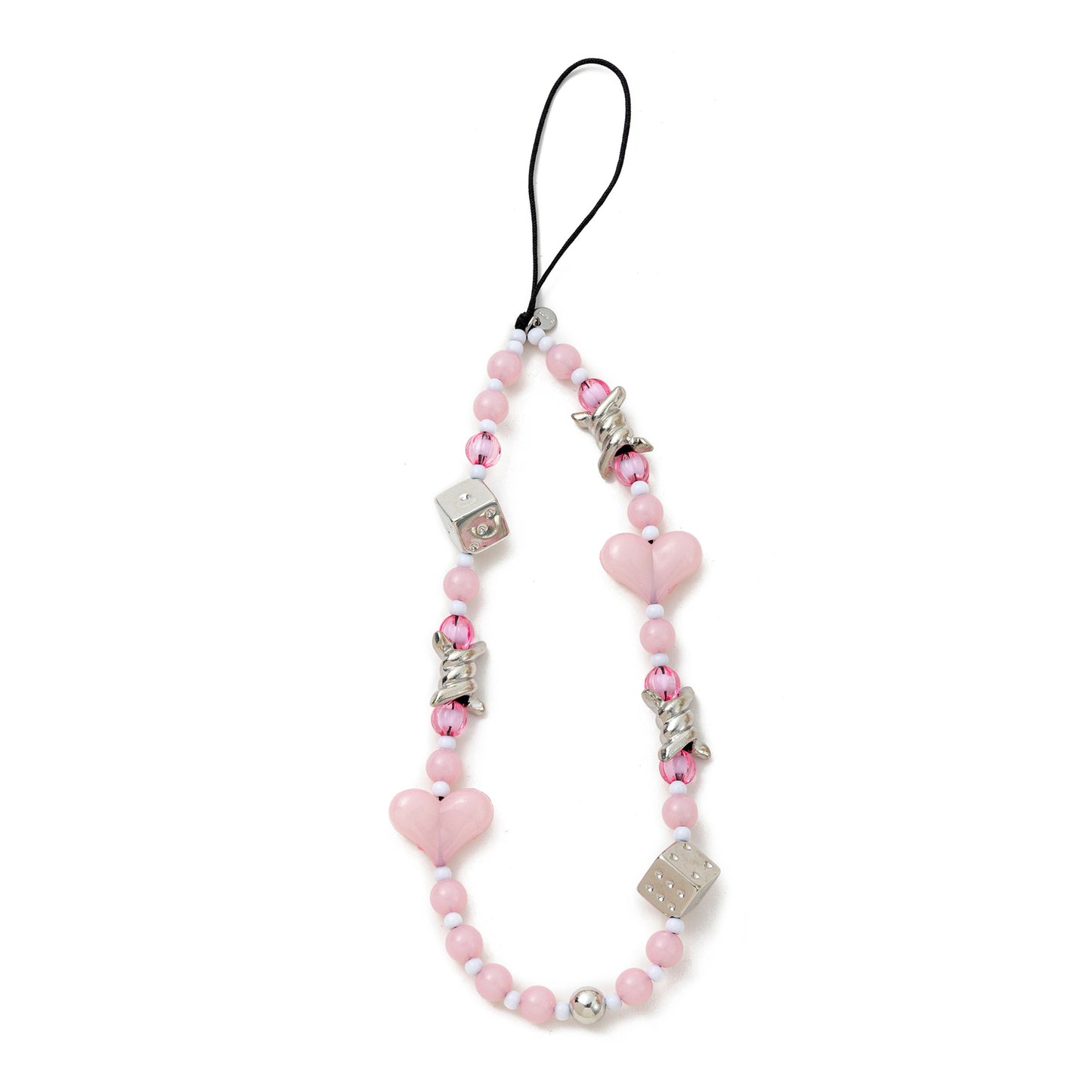 Heart Cloud Acrylic Plated Pendant Charm Chain