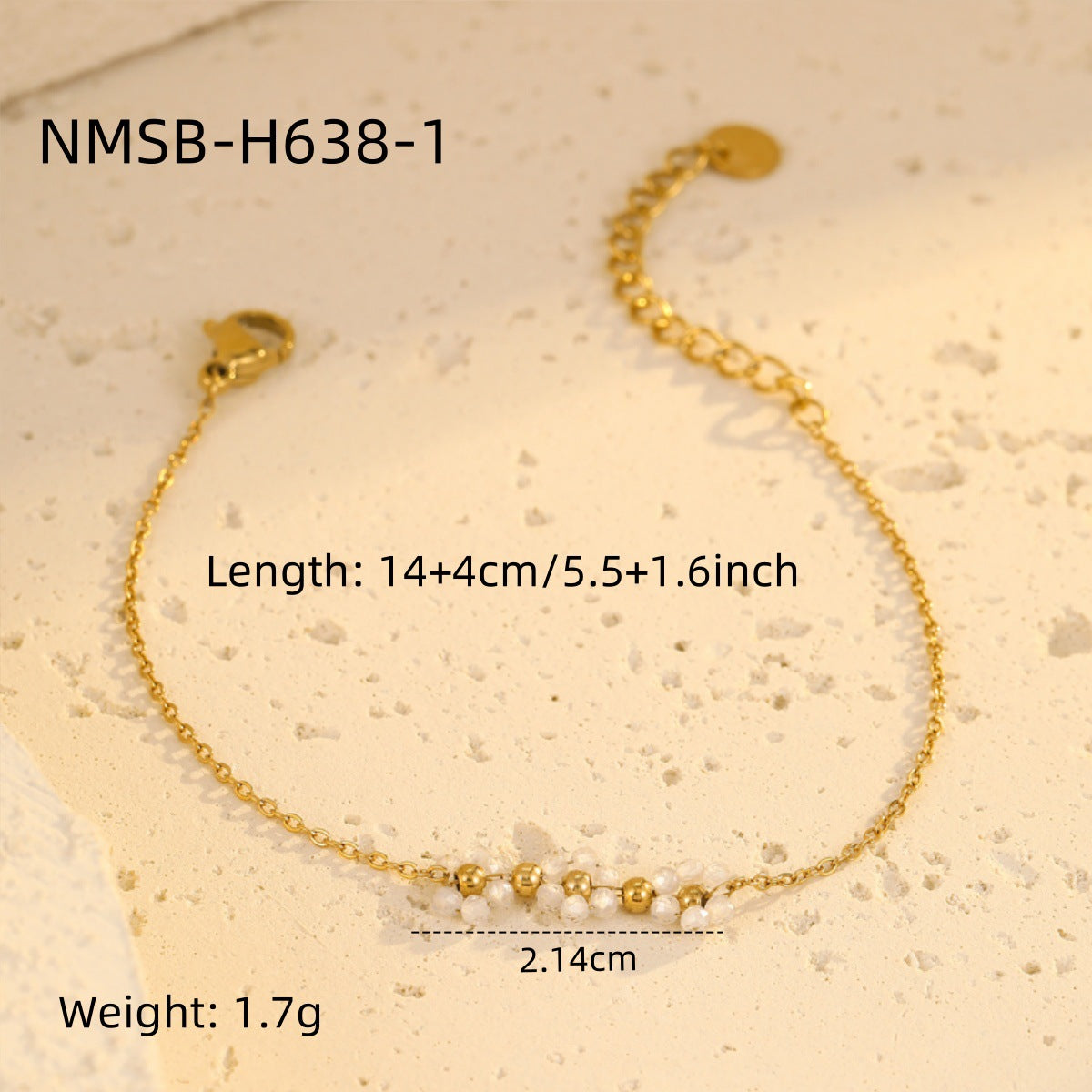 Fashionable Women's Beaded Bracelet with Colorful Flower Charms Stainless Steel Plated for Elegant Casual Wear