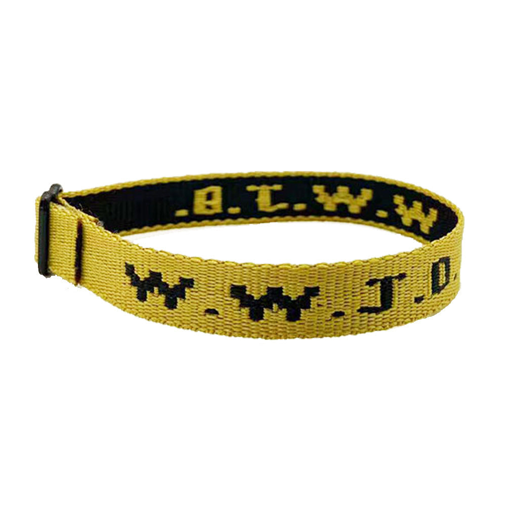 Casual Sporty Unisex Nylon Letter Wristband Bracelet Adjustable
